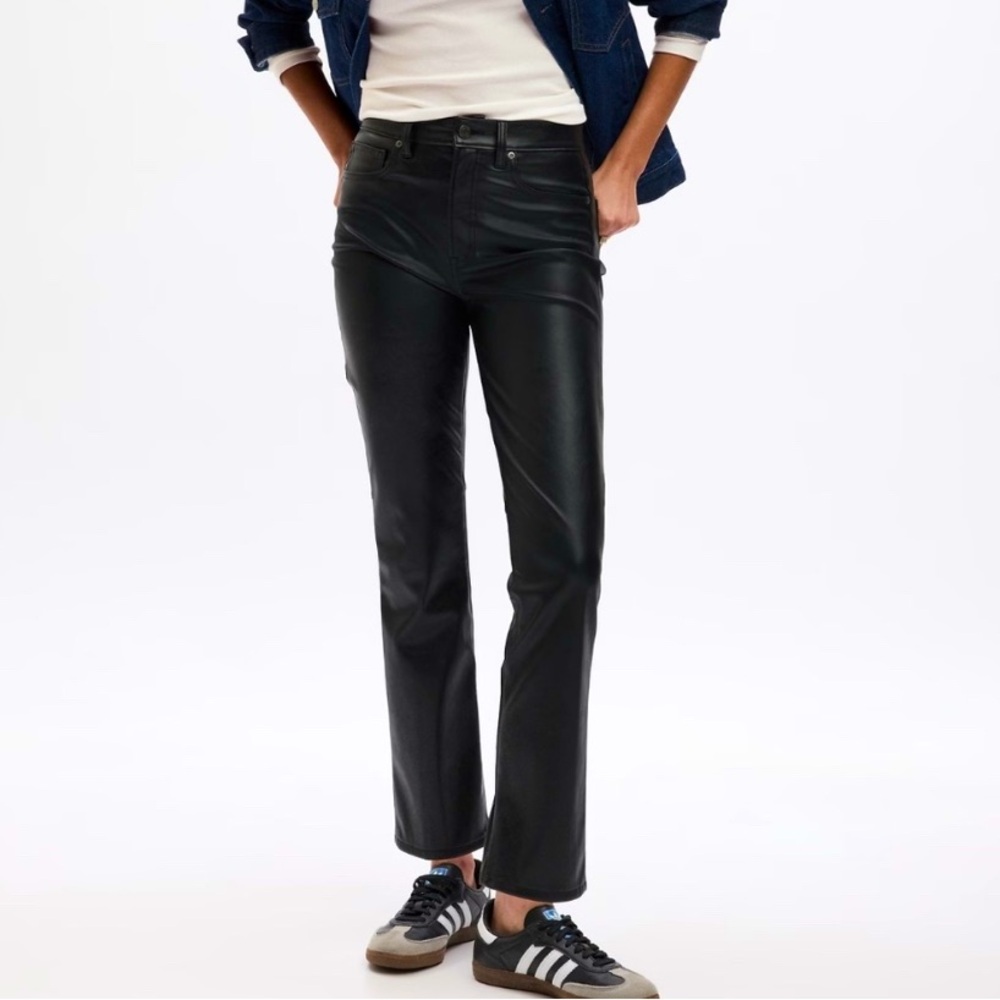 GAP Vegan Leather Vintage High Rise Slim Pants
